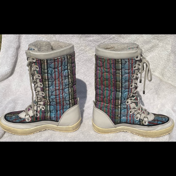 Coach Peggey signature C snow boot US sz 7 - Picture 2 of 10